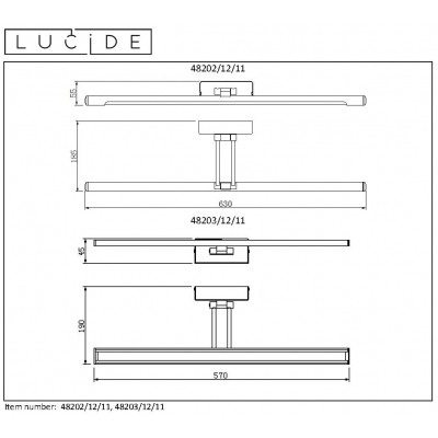 ERWAN - Kinkiet - LED - 1x12W 3000K - IP21 - Chrome 48203/12/11 Lucide